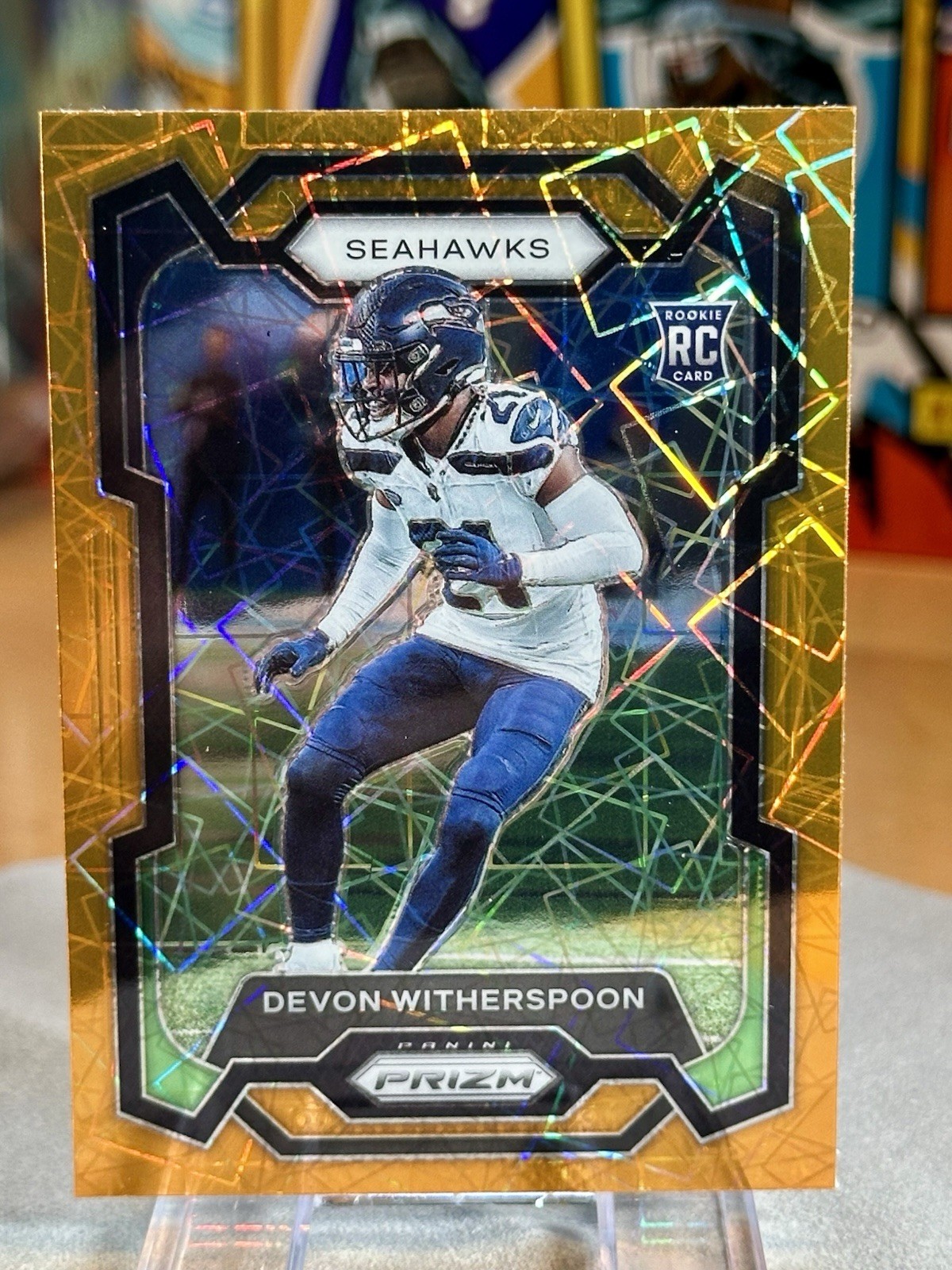 2023 DEVON WITHERSPOON Prizm Orange Lazer Prizm #389 Rookie Card RC Seahawks