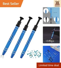 3-Pack 4-Prong Claw Tweezers for Easy Small Parts Handling - Ideal for IC Chips