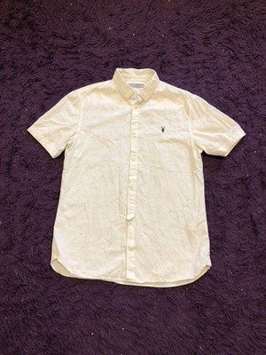 Allsaints Button Up Hemd Herren Medium Freizeit Luxus Hype 90s Y2K