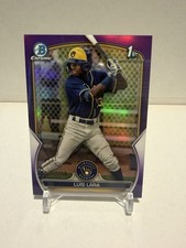 2023 Bowman - Chrome Prospects Luis Lara #BCP-100 Purple Refractor /250 (RC)