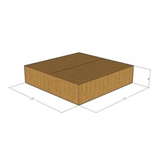 50 17x17x4 Kraft Brown Corrugated Shipping Boxes 32 ECT Single-Wall New