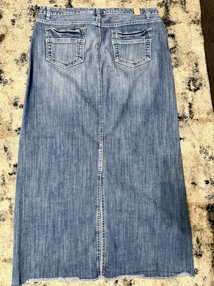 Женская джинсовая джинсовая юбка Maurice размер 11/12 средняя стирка - Изображение 3 из 3