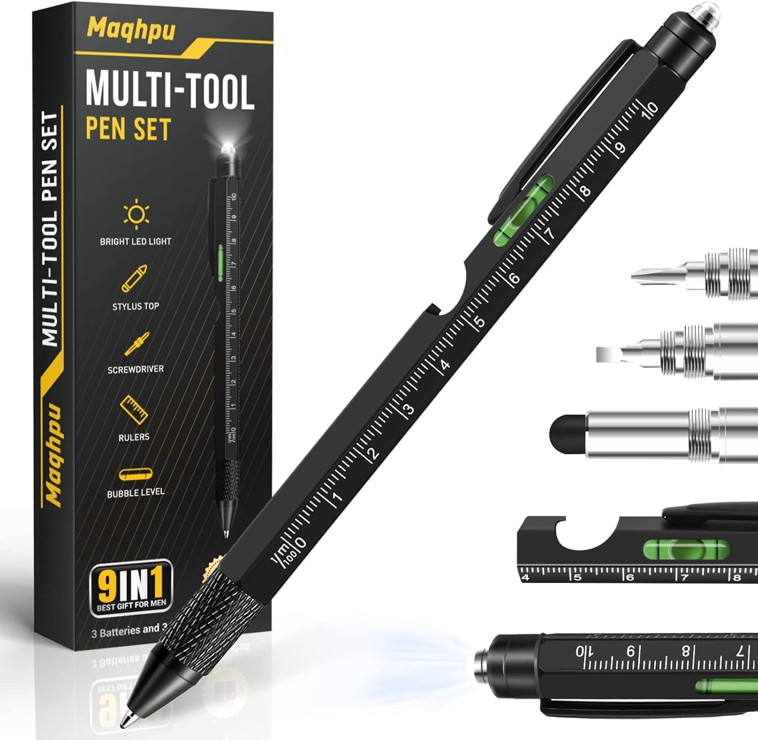 Stylo roller homme en métal noir mat pour idée cadeau de Saint Valentin