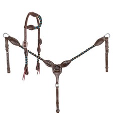 Showman Desert Dawn Mohair Single Ear Headstall  Breast Collar Set