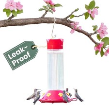 Glass Hummingbird Feeders for Outdoors Hanging - 30 fl oz Nectar Capacity