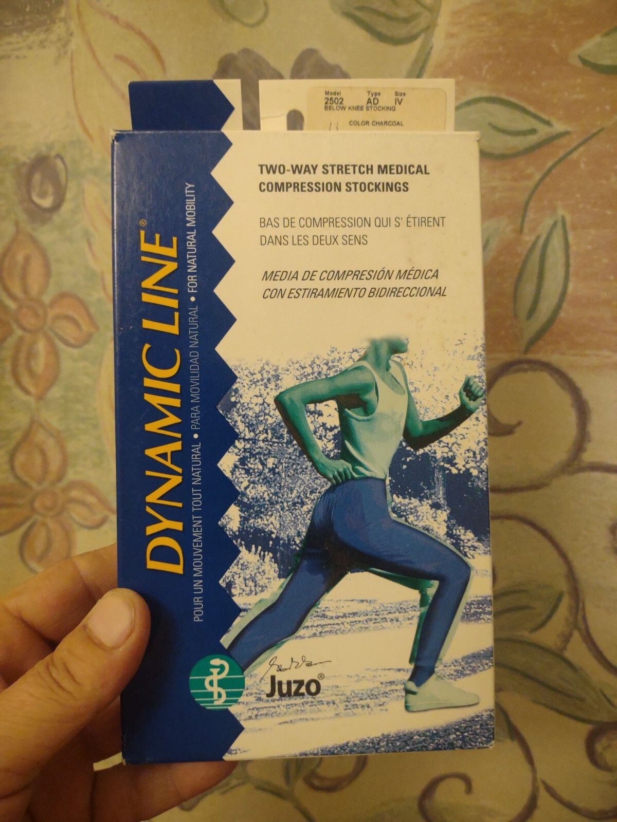 Juzo Dynamic Line 2502 Below Knee Compression Stockings Charcoal