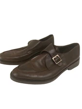 Giorgio Armani Leather Monk Strap dress shoes brown mens size 45  Quality. . L11