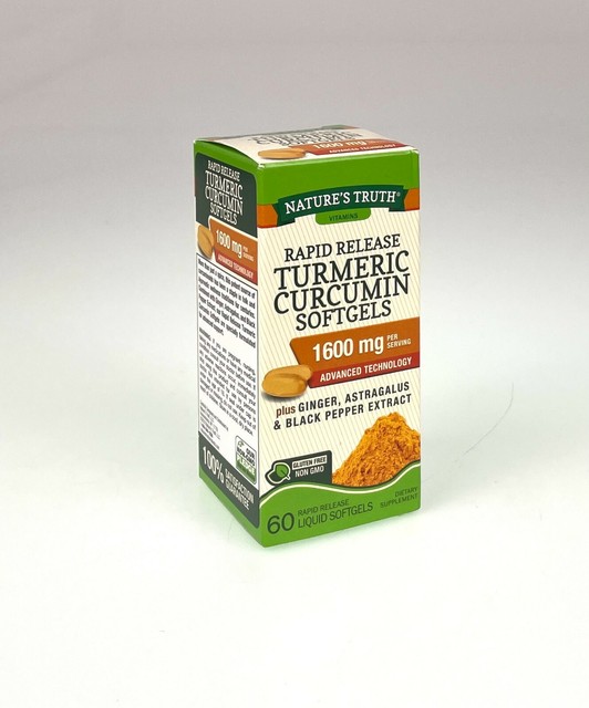 Nature's Truth Rapid Release Turmeric Curcumin 1600mg 60 Liquid