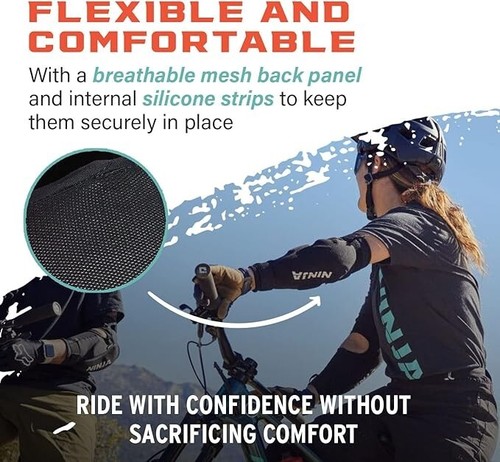 Ninja MTB Hooligan Elbow Pad - Heavy Duty BMX and Mountain Bike Elbow Pads SMALL - Picture 5 of 7