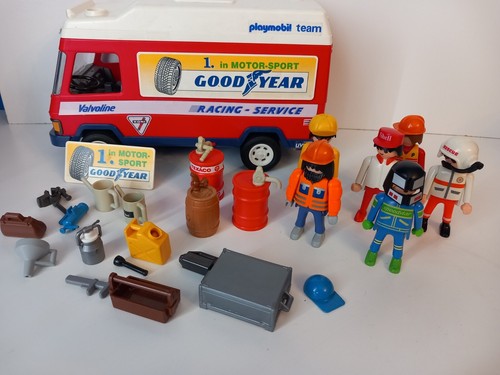 playmobil 3614 vintage racing service van playset Set +extras (not Complete set)