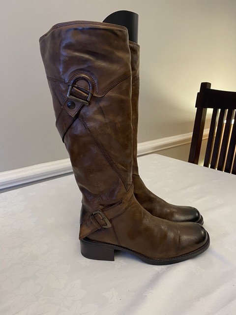 Nine West brown leather knee length boots size 37/4. Buckles. Riding Style BNWOB Nine West brown leather knee length boots size 37/4. Buckles. Riding Style BNWOB