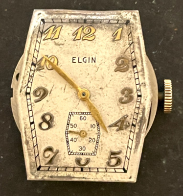 Antique Elgin Grade 526 Men's Watch Movement Parts Good Balance 7j USA