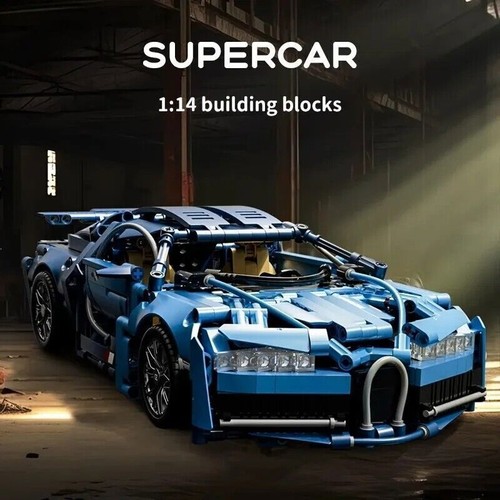 Bugatti Set Klemmbausteine Kinder Spielzeug Geschenk Kreative Montage Fahrzeug - Bild 3 von 10