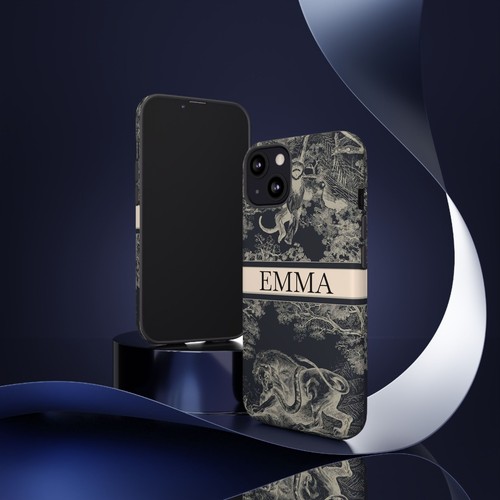 Custom Name Tough Phone Case with Lion & Monkey Design, Personalized Phone Cover - 第 96/263 張圖片