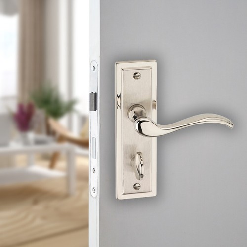 Porto Metal Lever Door Handles with Round Rose Internal and External Latch Set - Picture 2 of 2
