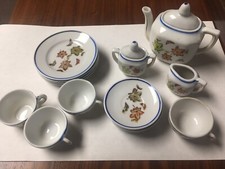CHILDS TEA SET WITH LEAF PATTERN - JAPAN