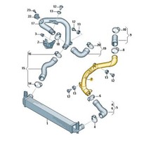 Original Ladeluftrohr Audi A1 Seat Skoda Fabia VW Polo 6R0145770H