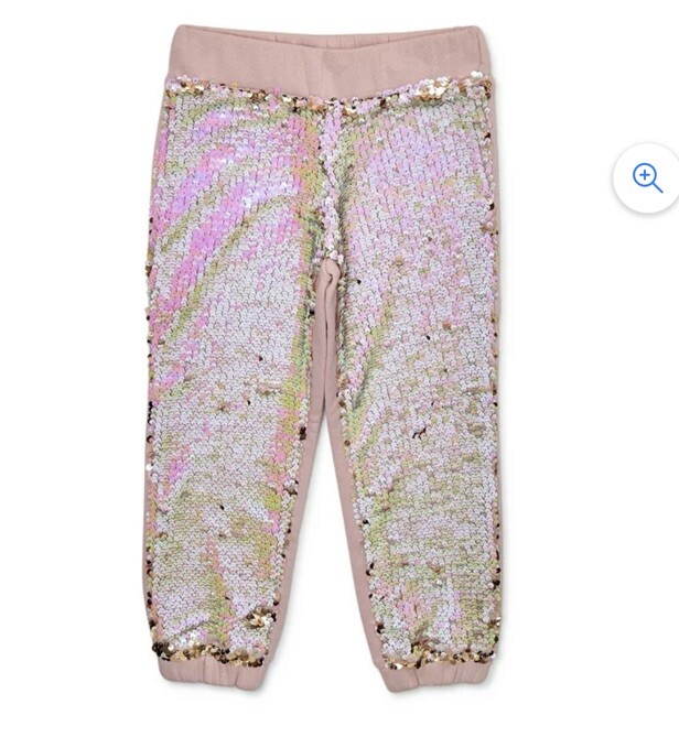 365 Kids Garanimals Girls Pink Size 7 Flip Sequin Pants joggers NEW