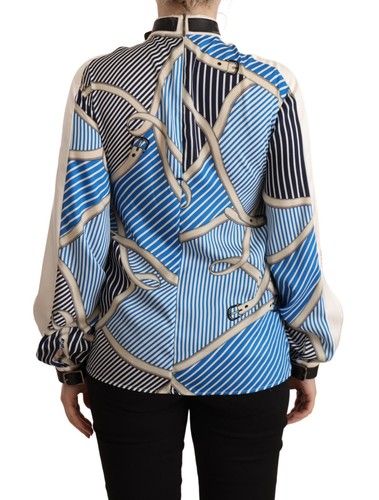 MSGM Blouse Multicolor Polyester Long Sleeves Turtle Neck Top IT40/US6/S $550 - Picture 4 of 9