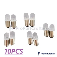10Pcs BA9s 1895 H6W 53 57 Bayonet LED Light Bulbs for Instrument Dash Bulb White