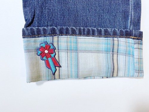 Gap Kids Girls Size 12 Super Straight Slim With Horse Patch Denim Jeans NEW - Picture 2 of 12