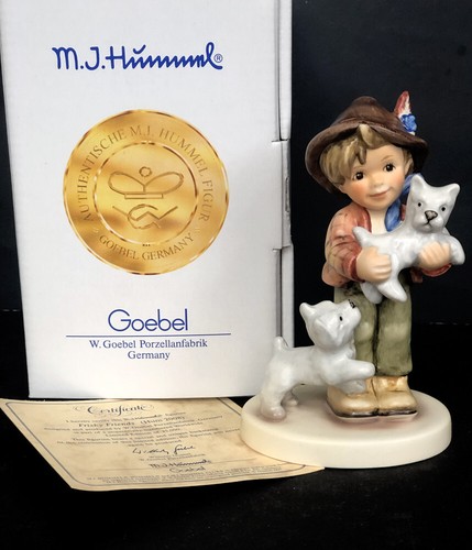 Hummel Goebel #2008 * Frisky Friends * Ltd Edition TM7 Boy w/2 Puppies ~ COA NIB - Picture 10 of 10