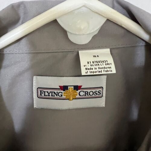 NWT 2021 Flying Cross X1 Mens 18 2XL Gray Short Sleeve Uniform Shirt US Navy - Picture 3 of 4