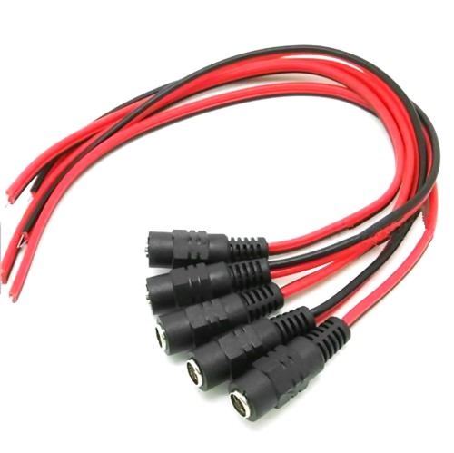 10x 5.5*2.1mm Female DC Power Plug Connector CCTV PSU Pigtail CABLE Jack 12V - Picture 4 of 6