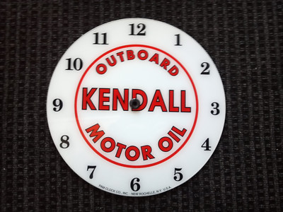 *NEW* 14.25" ROUND KENDALL OUTBOARD BOAT GAS OIL GLASS clock FACE FOR ...