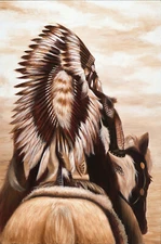 Indigenous art, Horse painting, Wall decor, Personalized Canvas Print