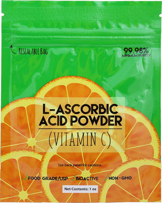 Asc01Oz Bag of L-Ascorbic Acid Powder 99+% Food Grade USP36/BP2012 Naturally Fer