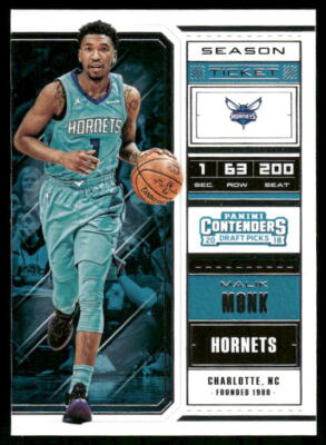 ハイドベスマリックモンク 2018 Panini Contenders Draft Picks #44b Malik Monk Bold V on back