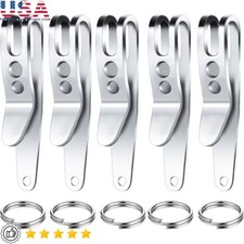 5pcs Stainless Steel Pocket Bag Suspension Clip Keychain Durable Key Buckles New 5pcs Stainless Steel Pocket Bag Suspension Clip Keychain Durable Key Buckles New