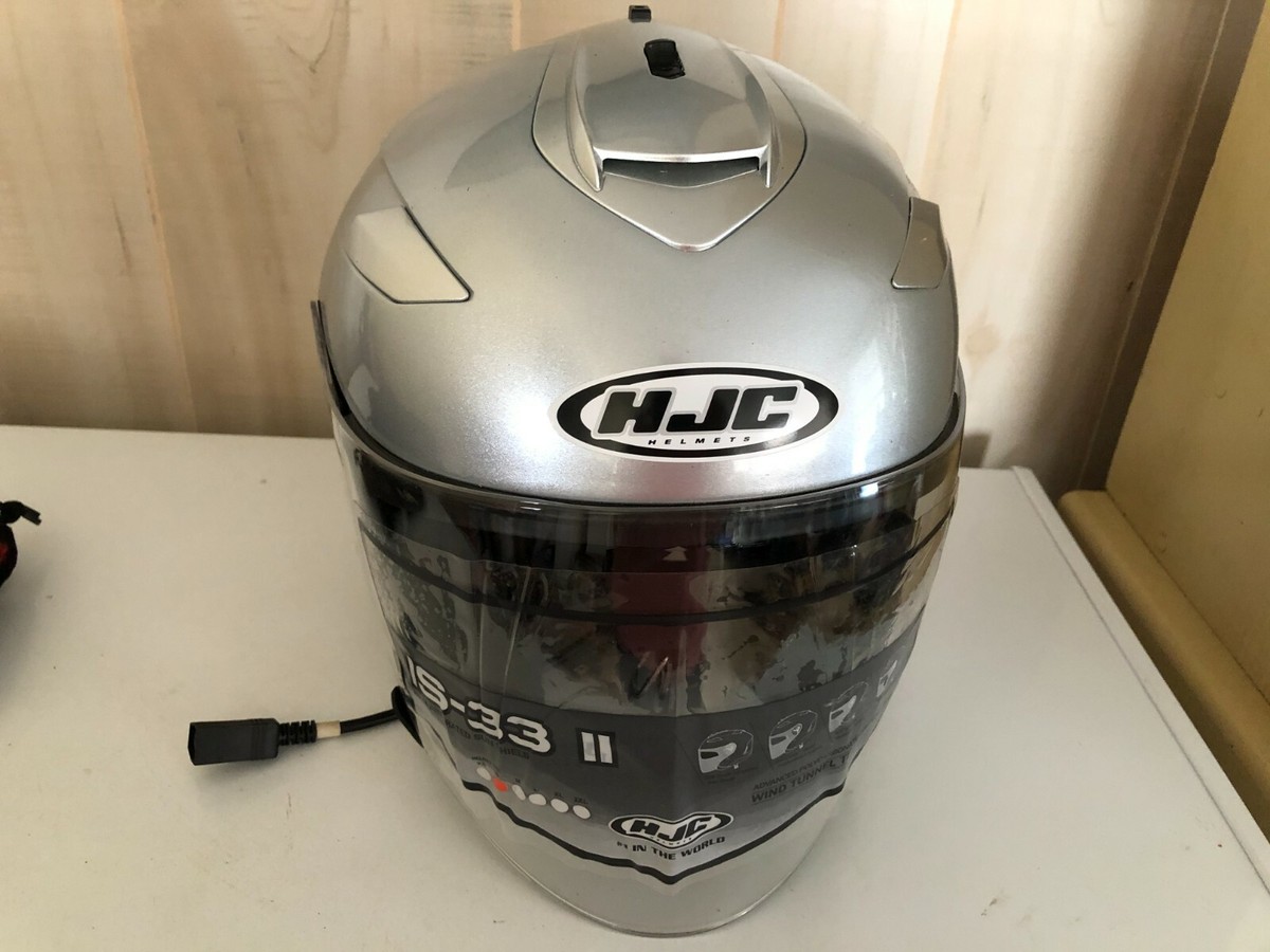 Hjc 33solid Red And Black Helmet HJC IS-33 II SILVER Motorcycle