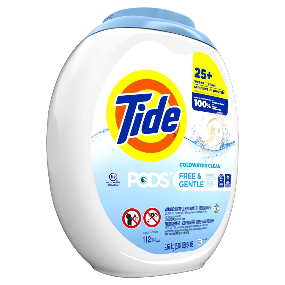 Tide Pods Laundry Detergent Soap Packs, Free and Gentle, 112 Ct eBay