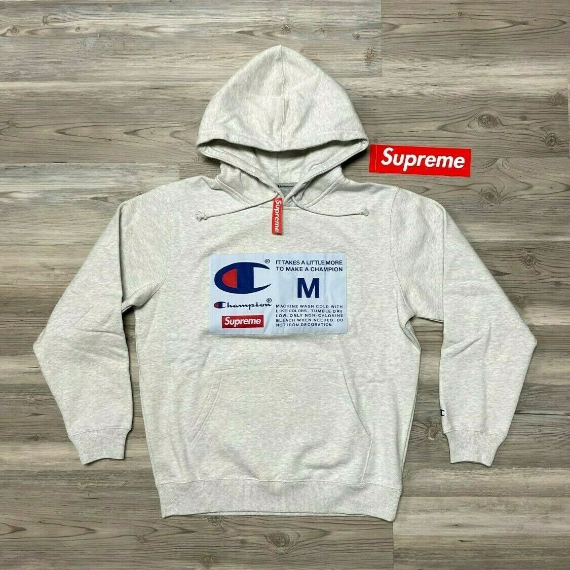 Supreme/Champion Label Hooded Sweatshirt