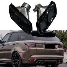 Black Rear Exhaust Pipe Muffler Tips For Land Rover Range Rover Sport SVR 14-21