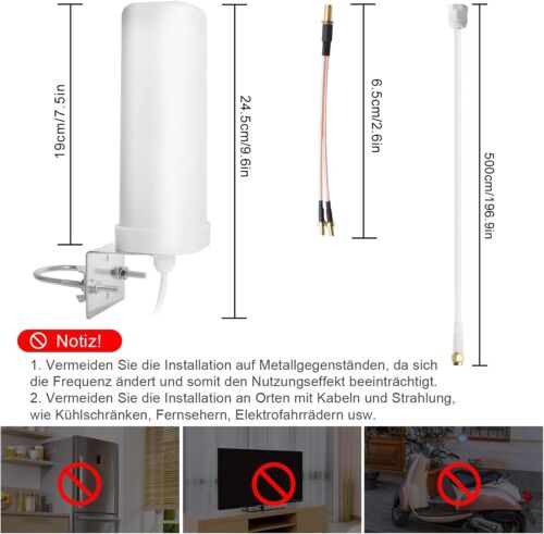 Robuste 4G LTE Antenne mit hohem Gewinn für stabile Internetverbindung im Freien - Bild 8 von 10