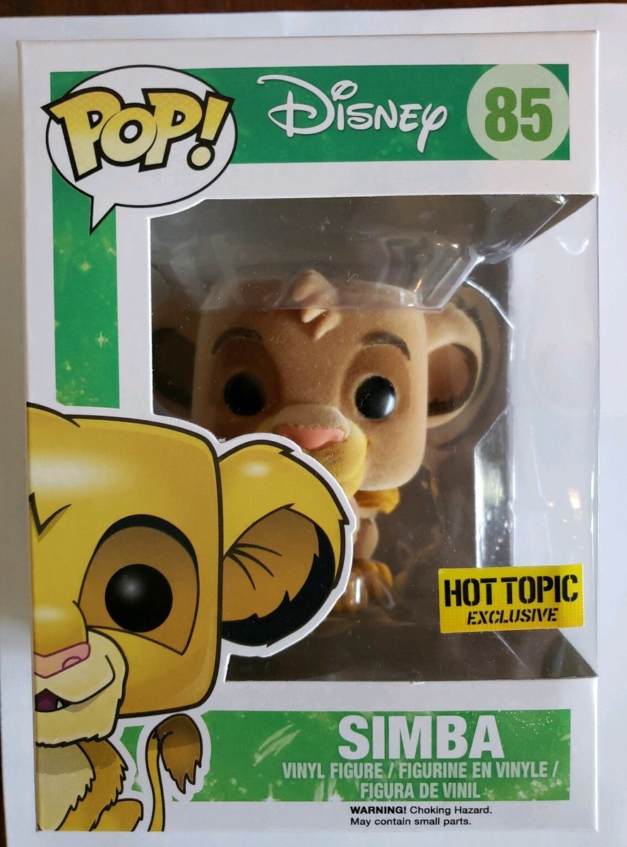 Disney Funko Pop! Hot Topic Flocked Simba Lion King Exclusive