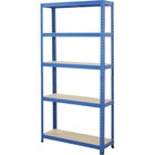 BiGDUG Heavy Duty Garage Shelving Unit 265kg UDL Per Shelf Blue 5 Tier Racking