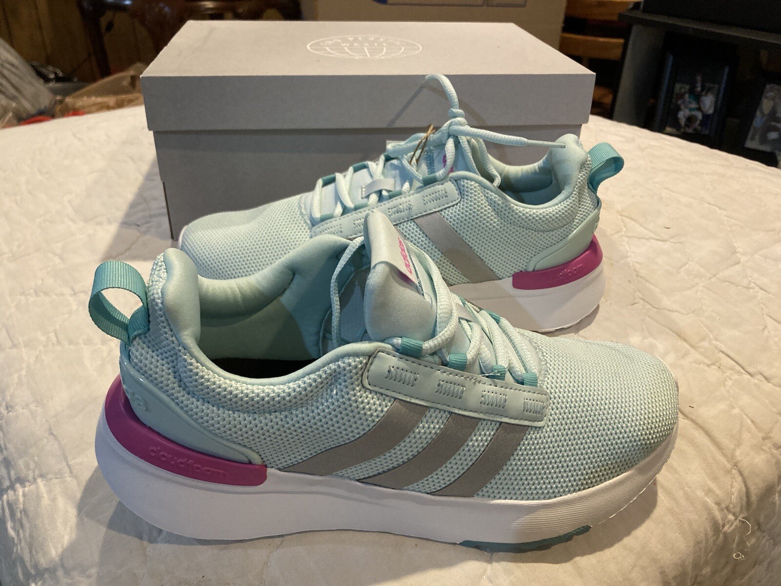 New Adidas GV7395 Girls Racer Tr21 Sneakers Shoes - Size 6.5 | eBay