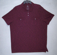 Rock Republic Polo Shirt XL Red Black Golf Golfing Short Sleeve Active Mens