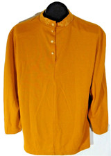 Liz Baker Womens Gold Shirt Size 1X Made in USA B1
