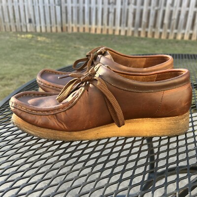 Clarks Originals Wallabee Womens Brown Leather Crepe Sole Shoes