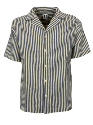 Molo Eleven Men's Shirt Cream/Blue Whisky/56455 76% Cotton 24% Linen