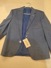 Boys Gd Navy Blazer With White Stitching, Size 9
