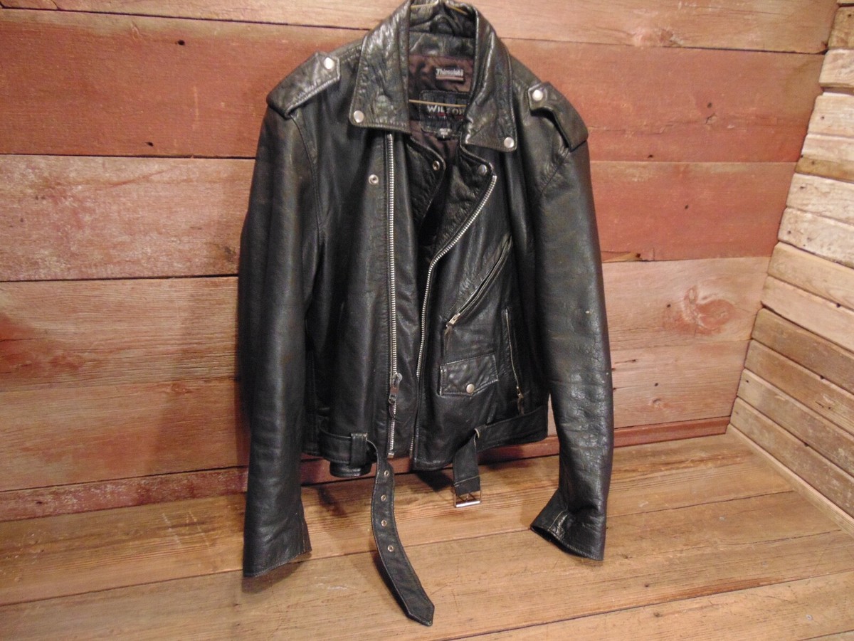 Vintage RARE 80's Wilsons Leather Thinsulate Black Bike Vintage RARE 80's Wilsons Leather Thinsulate Black Bike