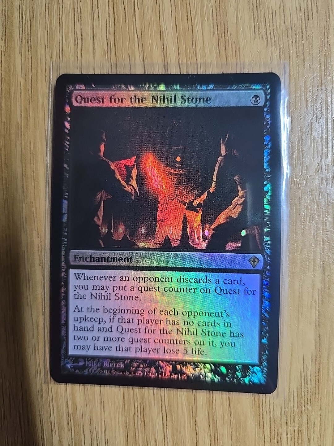 Quest for the Nihil Stone 2010 Worldwake FOIL Black Rare Enchantment MTG NM