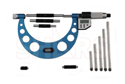 Shars 0-6'' Electronic Interchangeable Anvil Micrometer Set New R]