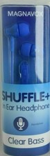 Magnavox MHP4851BL Ear Silicon Earbuds with Microphone - Blue